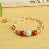 Pulsera de Jade Natural Birmano Grado A Aiyu Estilo Étnico Venta al por Mayor de Fábrica Dropshipping S4040902