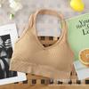 Sujetador Top Tubo Deportivo con Cuello Colgante en U para Espalda Hermosa, Ropa Interior Deportiva Envolvente para el Pecho de Mujer, Chaleco Interior Blanco de Tirantes para Yoga y Fitness