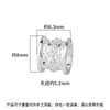 Plata de Ley S925 Artesanía Fina Estilo Ins Chapado Hueco Espaciadores Tachonados con Diamantes Cuentas de la Fortuna Pulsera DIY Collar Accesorios de Plata