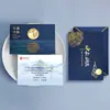 Cartão de Agradecimento 3D Estilo Cartão Criativo Envelope Sensação Corporativa Estampagem a Quente Logo Estilo Europeu Laminação
