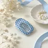 Pinza para el Cabello de Acetato Estampado Coreano Clip Oval Hueco Exquisito de Gama Alta Tamaño Grande para Mujeres Parte Trasera de la Cabeza Pinza de Pico de Pato Accesorios para el Cabello