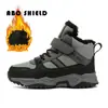 Botas de Neve Infantis ABC SHLELD 26 Estilo Novo Inverno Acolchoado Plus Veludo Botas de Algodão Espessadas Cano Médio Antiderrapante Sapatos Esportivos de Algodão