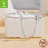 Yinziyun plata s925 cruz cadena de seguridad de posicionamiento de silicona suministro transfronterizo pulsera DIY personalizada accesorios para abalorios