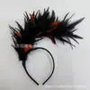 Faixa de Cabeça com Penas Retrô Europeia e Americana da Amazon para Festival de Corridas de Cavalos Festa Dança Acessórios de Cabelo Peça de Cabeça com Penas Feminina para Performance
