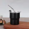 Aço Inoxidável 304 Camada Única Borda Enrolada Caneca de Café Transfronteiriça Copo de Água Portátil para Exterior Copo de Acampamento Copo de Cerveja para Acampamento Venda por Atacado