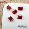 Productos Terminados de Azúcar para Uñas, Decoraciones de Pedrería Apiladas, Cristales Rectangulares K9 de Alta Calidad Súper Brillantes para Uñas, Moño