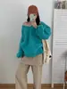 Suéter de punto con mangas de farol estilo coreano para mujer, jersey, nueva colección primavera y otoño, holgado, suave, delicado, top de punto versátil para mujer