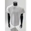 Camiseta Casual Masculina de Verão com Manga Curta, Gola Pequena e Ombros Normais, Patchwork 3D, Caimento Relaxado, Versão Solta, Fresca, para Casais