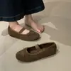 Sapatilha Feminina Retro Francesa com Laço Bico Redondo Forrada com Pelúcia 2026 Inverno Boca Rasa Sapatos Peludos Quentes Algodão Sapatos Simples