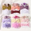 Amazon Set de Diadema de Nylon para Bebé Diadema de Tela Súper Elástica y Suave para Bebé con Flor y Moño 4116