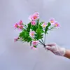 Buquê Artificial Pequeno Margarida Camomila Pequena Crisântemo 21 Flores Flor de Seda Flor Artificial Decoração de Casa Pastoral Orquídea Saltitante Crisântemo