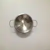 Mini Wok de Acero Inoxidable con Doble Asa Tazón de Doble Asa Cocina Cocinando Olla Pequeña Plato Pequeño Olla