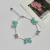 Pulsera de Mariposa de Cristal Nueva Primavera y Verano 2025 Lujo Asequible Nicho Gama Alta Dulce Elegante Fresco Estilo Pulsera para Mujeres