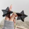 Gafas de sol de estrella de cinco puntas sin marco, de moda transfronteriza, AliExpress. Divertidas gafas de sol navideñas de moda, gafas punk con personalidad.