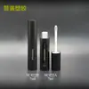 Suministro de Tubo Redondo Negro para Brillo Labial Tubo Vacío 7ml Ventana Transparente Tubo de Plástico para Brillo Labial Materiales de Embalaje Cosmético Venta al por Mayor