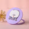 Espelho de Maquiagem Portátil, Espelho Portátil Criativo de Desenho Animado, Espelho Redondo Dupla Face Flip-Top Fofo Pequeno, Pequeno Presente para Meninas, Atacado