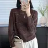 Suéter Pulóver de Punto con Cuello Redondo y Perlas para Mujer Otoño/Invierno 2026 Nuevo Diseño Holgado Estilo Perezoso Manga Larga