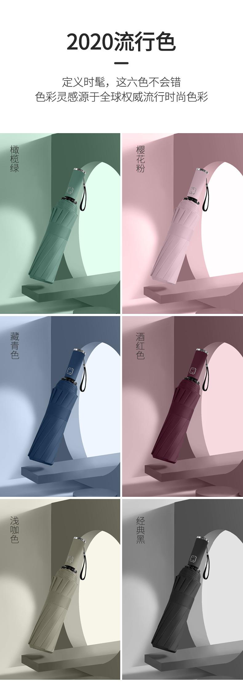 12骨男士配色手柄伞_13