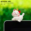 Juguete de peluche para decoración de pantalla de coche, nuevo y lindo adorno de gato de la suerte de dibujos animados, mini decoración pequeña