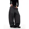 Pantalones de Pierna Ancha Rayados con Drapeado Estilo Old Money Vintage para Mujer 2026 Nuevos Pantalones Casuales Rectos Sueltos de Cintura Alta Adelgazantes