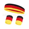 Deportes al Aire Libre Conjunto de Tres Piezas Diadema Colorida Muñequera Algodón Transpirable Absorbente de Sudor Diadema para el Cabello Running Baloncesto Pañuelo de Cabeza de Algodón Absorbente de Sudor