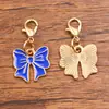 Accesorios de joyería de aleación multicolor y multiestilo, dijes colgantes de esmalte dorado KC, colgantes de flor, corazón, pentagrama y chile