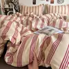 Conjunto de cama de três peças Conjunto de lençol de algodão lavado capa de edredom lençol conjunto de quatro peças Fabricante de dropshipping atacado