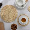 Manteles individuales de paja, Posavasos, Esteras de jacinto de agua, Posavasos estilo japonés, Posavasos para ollas, Esteras aislantes del calor tejidas a mano, Posavasos para té, Engrosados y 100% hechos a mano