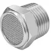 Válvula Solenoide Neumática Silenciador Acero Inoxidable 304 Cabeza Larga/Cabeza Plana 1/2 Conector Silenciador Reducción de Ruido