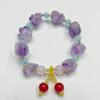 Ametista destino Cristal pedra bruta Pulseira 7,5 polegadas Pulseira Ágata Pulseira