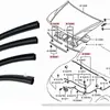 MR437091 MR503543 MR437095 MR437092 Pajero modelo 00-06 tira de goma del cofre