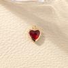 Acessórios de jóias DIY moda clássica borda de cobre Cristal amor coração pingente brincos brincos colar material