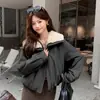 Estilo Nuevo Invierno 2026 Abrigo de Algodón Elegante con Cuello Solapa, Moderno y Versátil, Versión Coreana, Cálido, Chaqueta Simple de Trabajo para Mujer