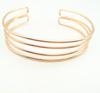 Pulsera abierta simple multicapa popular europea y americana, pulsera de metal de tamaño ajustable, joyería popular de AliExpress al por mayor.