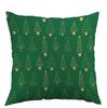 Capa de Almofada Guirlanda de Natal Verde Estampada com Floco de Neve Transfronteiriça Poliéster Capa de Almofada para Sofá Sala de Estar Decorativa Atacado