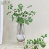 Folha de lótus artificial Guanyin, vime zen chinês, plantio verde, flor artificial, pacote de flores artificiais simples, decoração de flores secas para ambientes internos