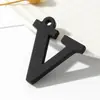 Venta Caliente Transfronteriza Material de Acetato Negro Mate Colgante de Letra Inglesa Mayúscula Agujero Único Collar DIY Joyería Colgante para Ropa