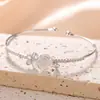 Pulsera Explosiva de Zirconia Rosa para Mujer, Pulsera de Anillo Sencillo de Alta Gama, Pulsera de Corazón de Lujo Accesible de Nicho, Joyería Nueva