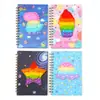 Silicona burbuja pop bobina descompresión silicona dinosaurio unicornio silicona cuaderno roedor cuaderno A5