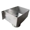 Cubo de Lluvia de Acero Inoxidable 304 Drenaje Lateral con Salida de Oreja Cuadrado 110 Drenaje Tubería de Acero Inoxidable Accesorios Fabricante Galvanizado