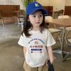 Camiseta de algodón de manga corta jardín pequeño cavar cavar cavar verano nuevo mediano y grande Niños y Niñas Moda top