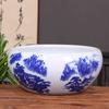 Tanque de Peixes de Cerâmica Jingdezhen Pintado à Mão Tanque de Peixes Dourados Azul e Branco Mesa de Centro da Sala de Estar Mesa de Escritório Tanque de Tartaruga Fabricante Atacado