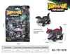 Juguete de motocicleta de dinosaurio para niños transfronterizo, de fricción, todoterreno de simulación, dinosaurio de cuatro ruedas, de fricción, para niños