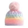 Comercio Exterior Gorro de Lana Otoño e Invierno para Hombres y Mujeres Forrado de Felpa Gorro Tejido Engrosado Gorro para el Frío Cálido Personalidad Moda Versátil Color Macarrón