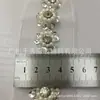 Encaje de malla con cuentas y lentejuelas directo de fábrica, joyería de girasol con perlas hecha a mano, accesorios para ropa de boda DIY