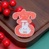 Plato del Año del Conejo de Invierno del Festival de Primavera Polvo Dorado Dibujos Animados Funda para Teléfono Móvil Accesorios Año Nuevo Joyería DIY para Niños Accesorios