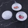 Plato de Plástico Melamina Calcomanía Blanca Plato Pequeño 3.5 pulgadas Platos Pequeños Platos para Vinagre Platos Pequeños