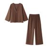 Ropa Europea y Americana para Mujer Transfronteriza de Aliexpress 2025 Nuevo Estilo de Principios de Primavera Conjunto de Manga Larga Elegante Simple de Moda Transfronterizo