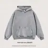 Sudadera con Capucha Pesada Estilo Retro Americano para Hombre, Lavada al Batik Vintage, Personalizable, Otoño e Invierno, Venta al por Mayor