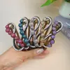 Grampo de Cabelo Novo Estilo Oito com Strass e Contas Degradê, Presilha Elegante e Graciosa para Penteado Coque na Nuca ou Semi-Preso